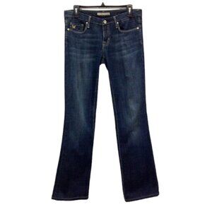 Anoname Chloe-D Womens Ladies Blue Low Rise Dark Wash Bootcut Jeans Size 28